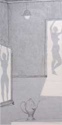 Curro Gonz&aacute;lez - 2003 - Doble Venus con cafetera - mixta 136 x 68