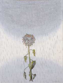 Curro Gonz&aacute;lez - 2004 - Lluvia fuerte - mixta 42 x 55